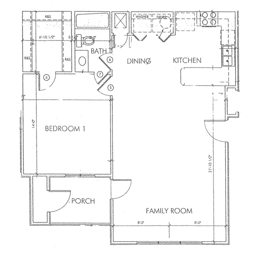 1 Bedroom Apartment Floor Plan